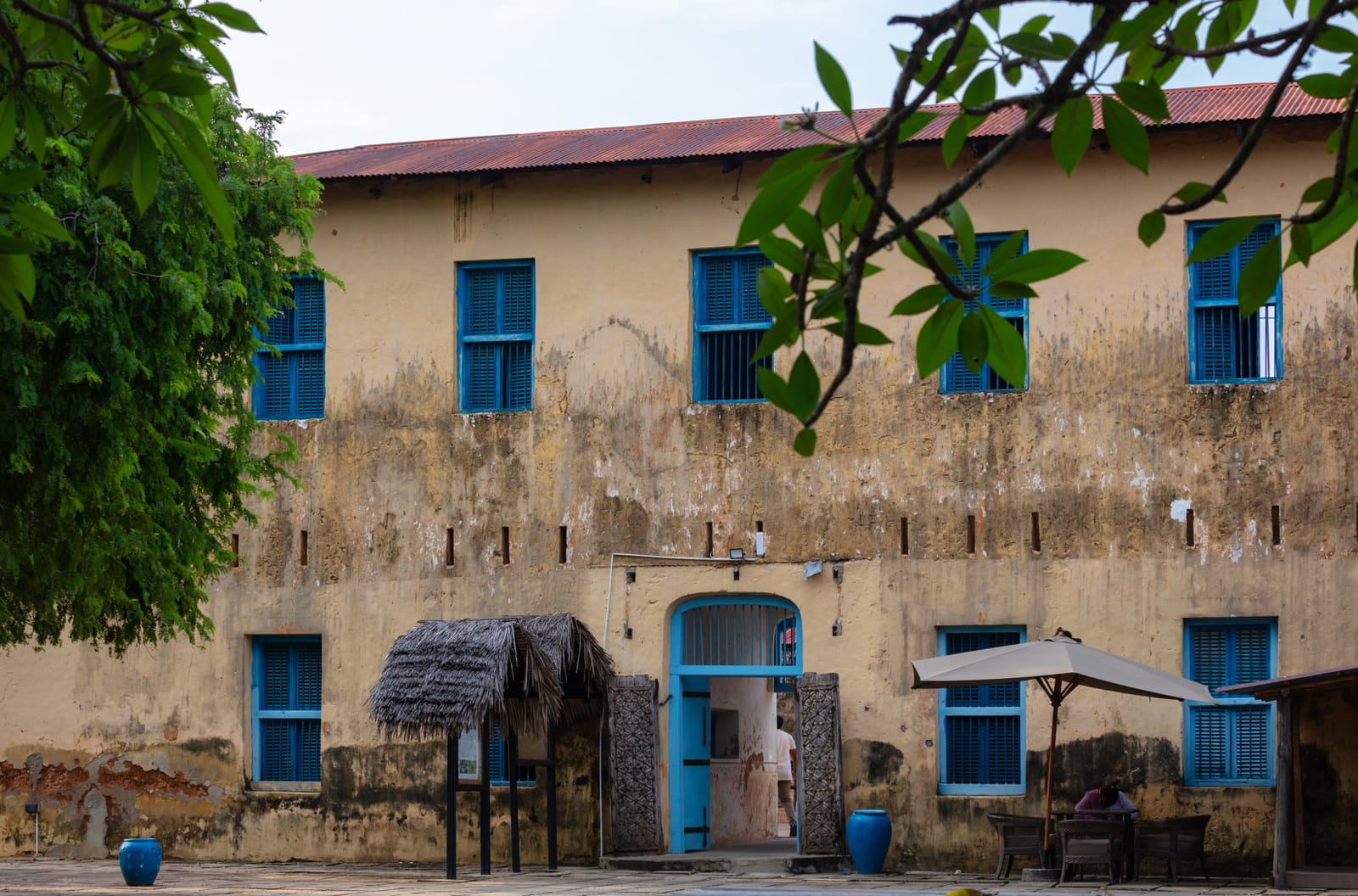 The old quarantine buildings on Changuu, Prison Island, Zanzibar