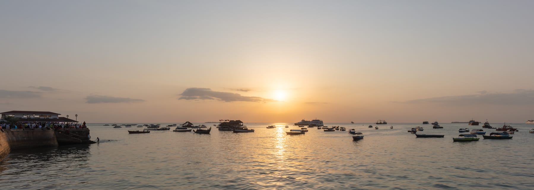 The harbour and seafront of Stone Town, Zanzibar